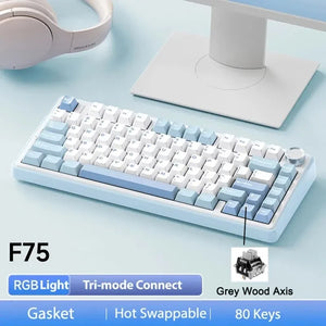 AULA F75 2.4G Wireless/Bluetooth/Wired Gaming Mechanical Keyboard