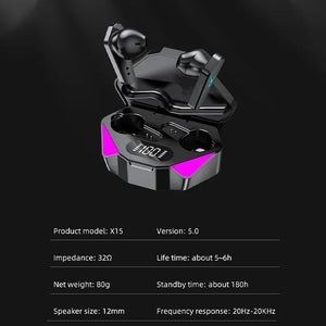 X15 TWS Gaming Earbuds Wireless