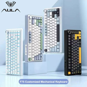 AULA F75 2.4G Wireless/Bluetooth/Wired Gaming Mechanical Keyboard