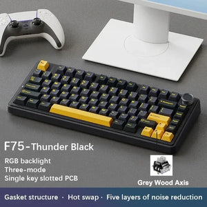 AULA F75 2.4G Wireless/Bluetooth/Wired Gaming Mechanical Keyboard