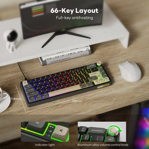 RK Royal Kludge R65 Gasket Wired Mechanical Keyboard