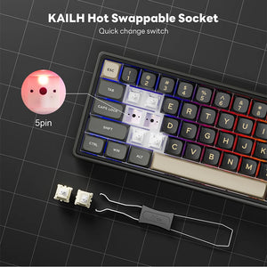 RK Royal Kludge R65 Gasket Wired Mechanical Keyboard